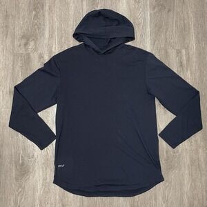 BYLT Hoodie Mens Large Blue Drop Cut Long Sleeve Golf Performance Tech